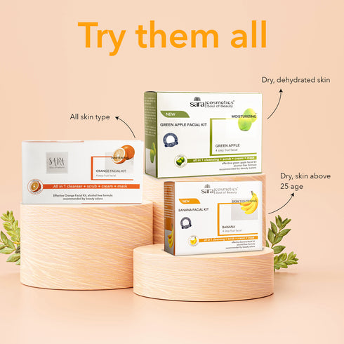 SARA  LEMON FACIAL KIT (Pack of 4)